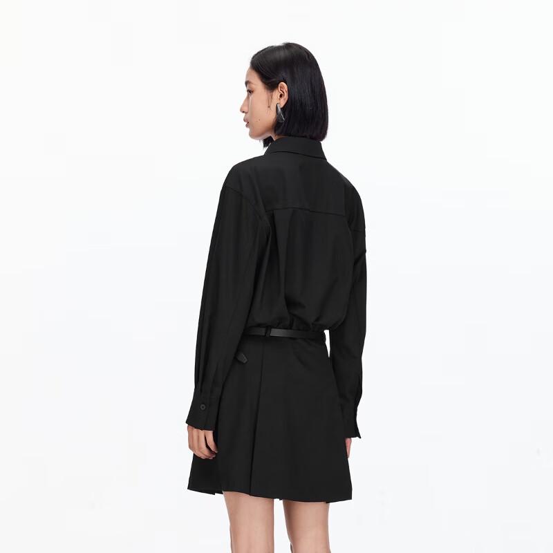 VEROMODA 2025 Autumn Long Sleeve Belted Shirt Dress