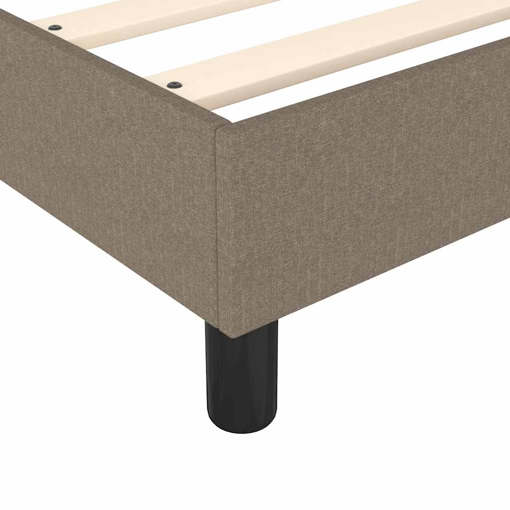 Vidaxl Letto Continentale Con Materasso, Taupe, Tessuto, 140X190 Cm