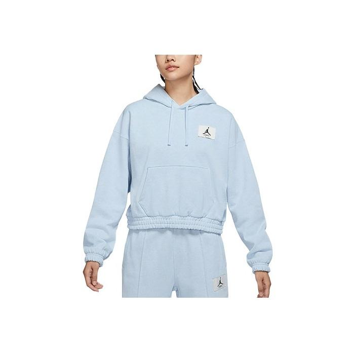 Jordan Essentials Lässiger Sportstrick-Hoodie Damen Tops Blau DD6999-438