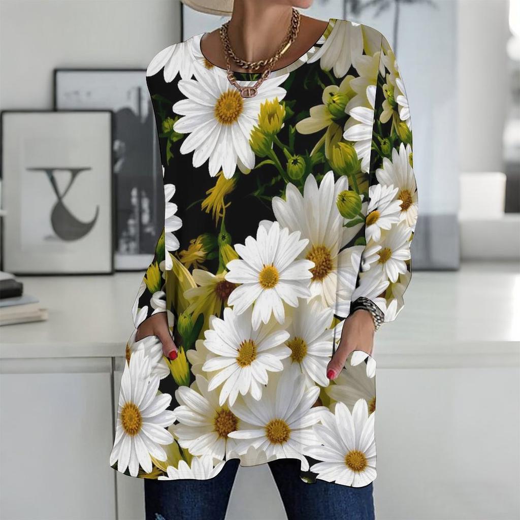 Plus Size Ladies V Neck Long Sleeve Pullover Soft Loose Tops For Daily Errands And Relaxation Wear