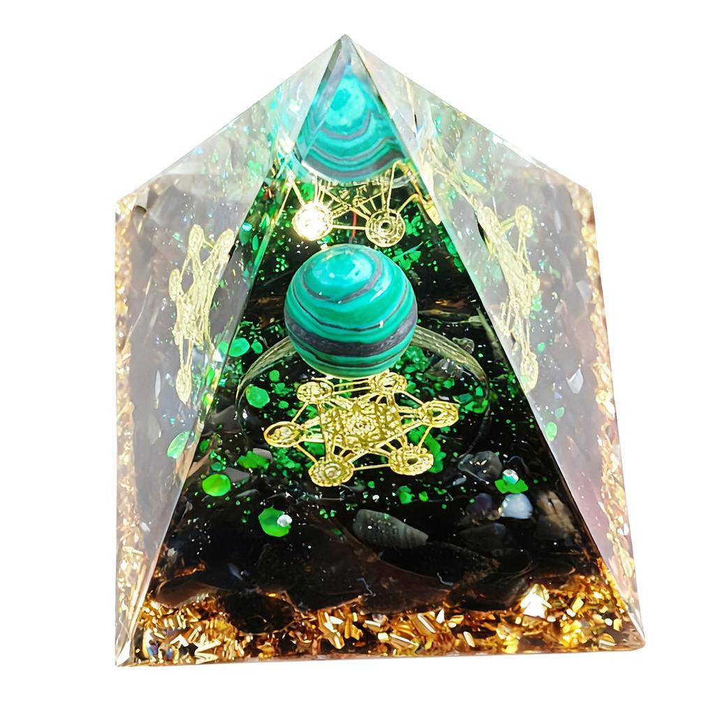 Piramide Orgonica Processo Epossidico Squisita Bella 5cm Ornamento Decorativo per Ufficio Decorazione Casa