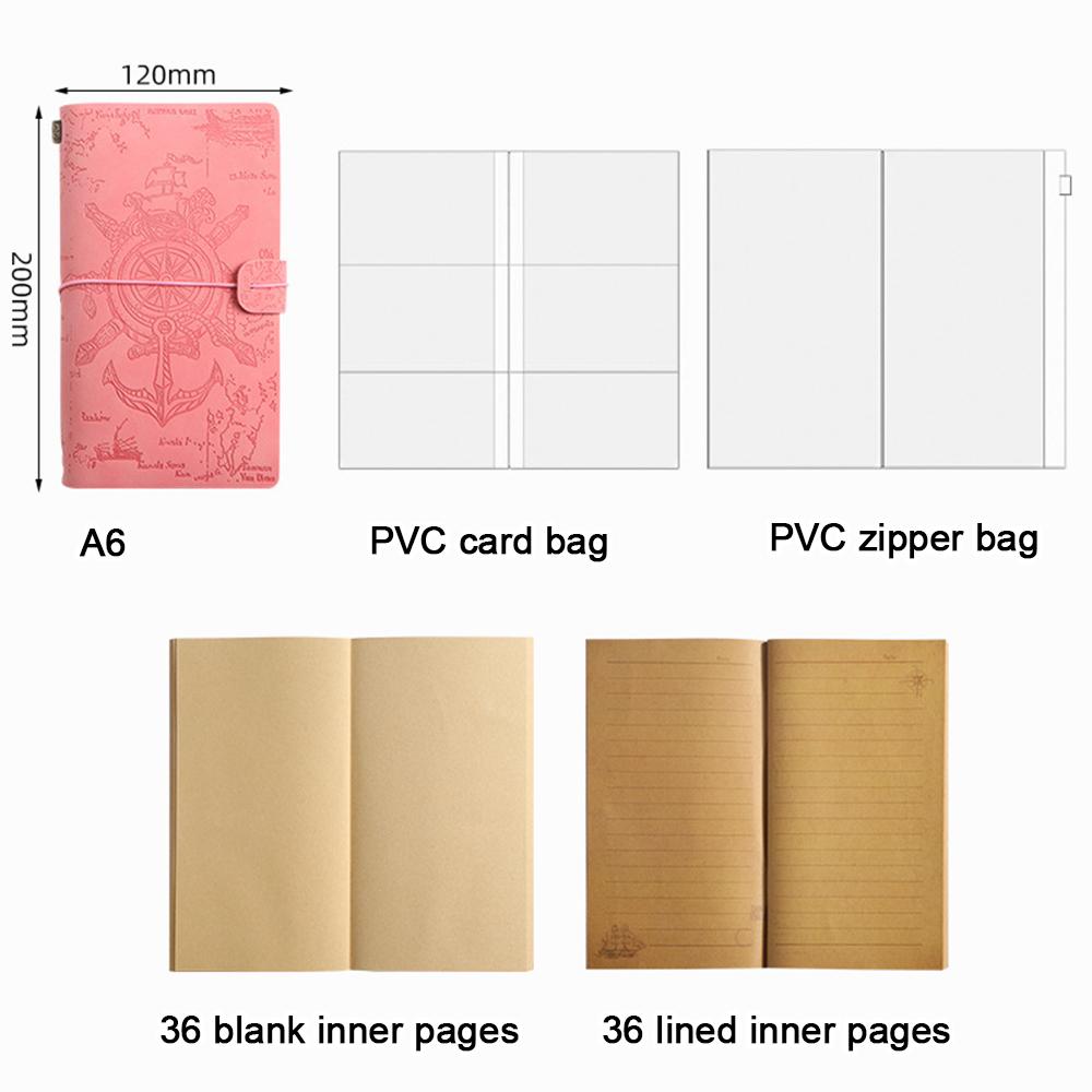 (Logo Can Be Engraved) A6 Student Retro Ledger, Leather Business Notebook with Strap, Notepad, Travel Diary, Portable Memo, Meeting Record Book