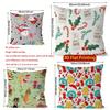 Christmas Cute Throw Pillow Covers Pattern Cushion Cover Suitable for Sofa Bedroom Car Pillow Cover