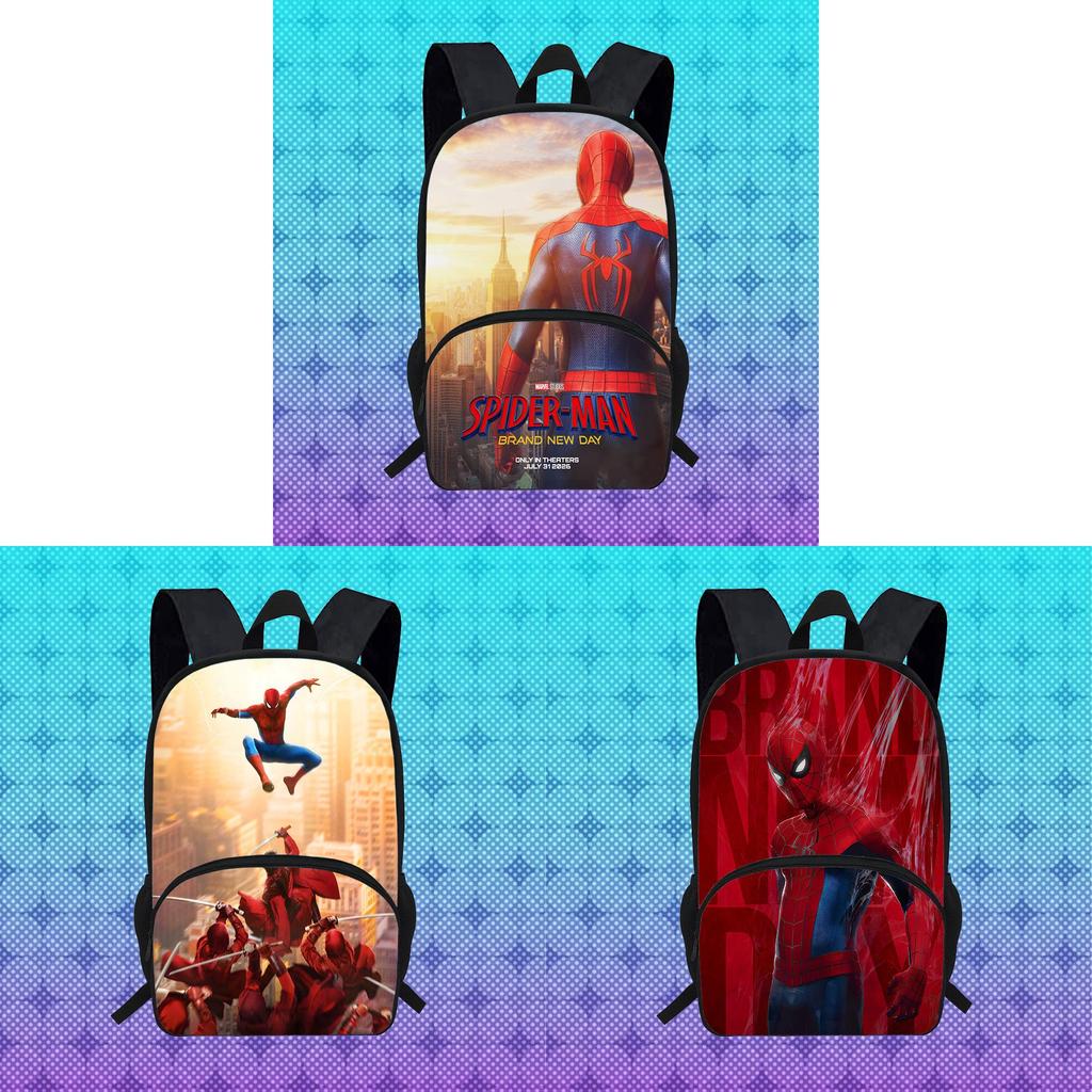 Spider Man Brand New Day Student Backpack With Breathable Oxford Fabric For School Use