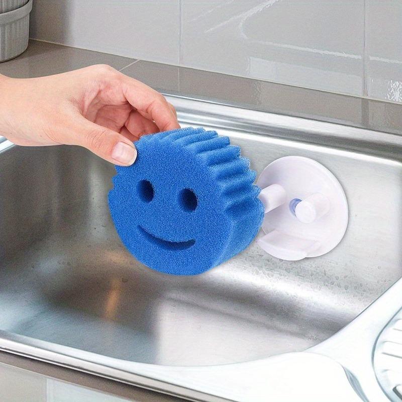 1PC Multi-functional Kitchen Rack with Smiling Sponge Holder for Sink and Bathroom