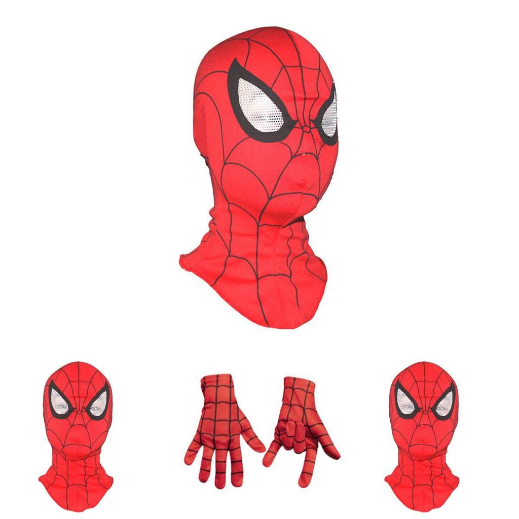 Adorable Kids Spiderman Costume Mask And Gloves Featuring Soft Comfortable Material