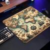 Nautisches Weltkarten Mauspads Quadratisch Computer Büro Spiel Schreibtischunterlagen Gummi Anti-Rutsch Laptop Mauspads 40X45 Große Schreibtischunterlagen