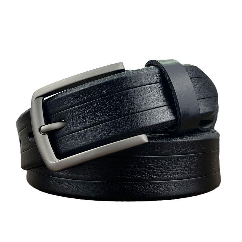 Handmade Pure Cowhide Belt Men'S Genuine Leather Pin Buckle Retro Casual Youth Belt First Layer Cowhide Young People'S Belt Tide
