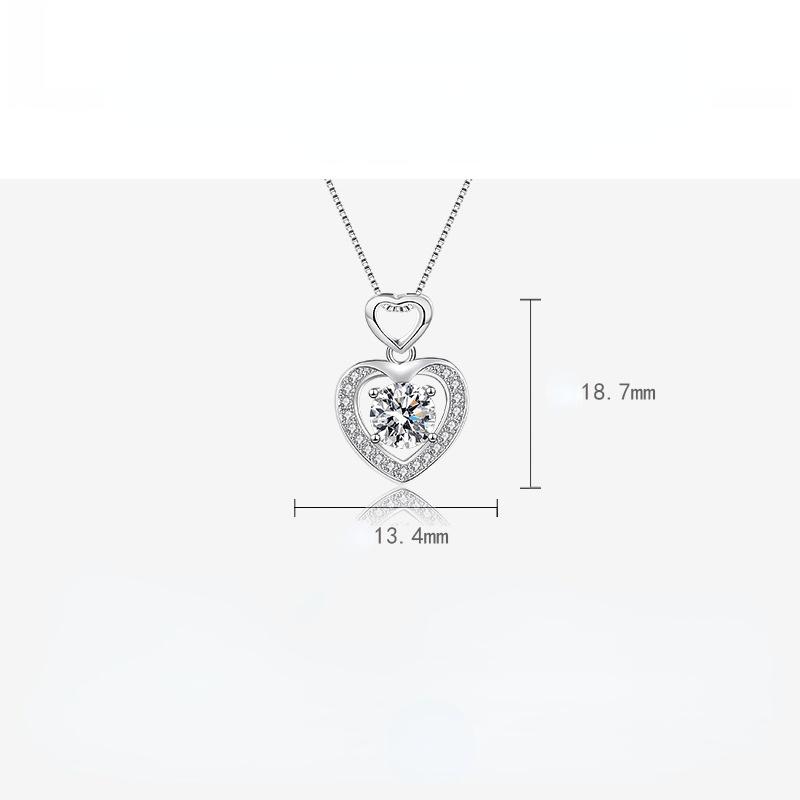 BELLA BOX Heart Pendant Necklace Multiple Colour Fashion Wedding Engagement Jewelry