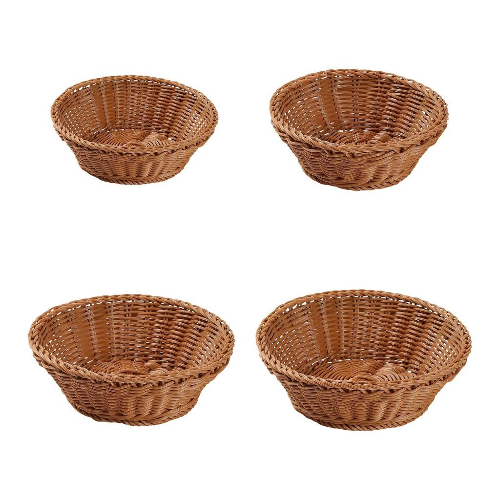 Woven Storage Basket,Fruit Vegetables Basket Imitation Rattan,Handwoven for Dining Table