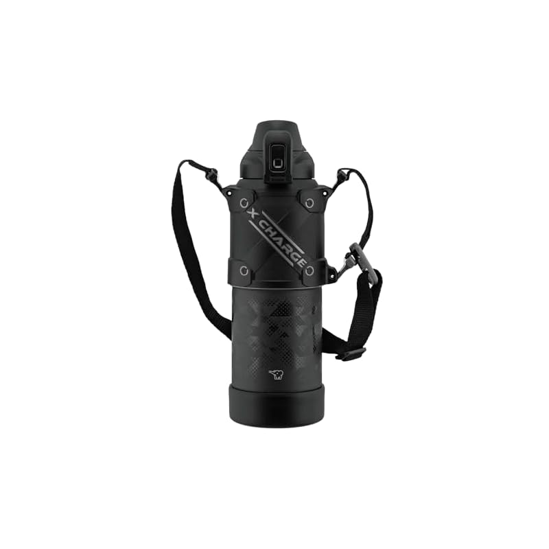 Zojirushi Cool Bottle 1.0L [Recommended for Exercise] Sports Type Seamless Lid Impact and Abrasion Resistant Protect Armor Black SD-HB10-BA