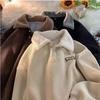 Herren Cord-Polo-Kragen-Sweatshirt mit Samt-gefütterter Lammwolle – Herbst/Winter Hongkong-Stil