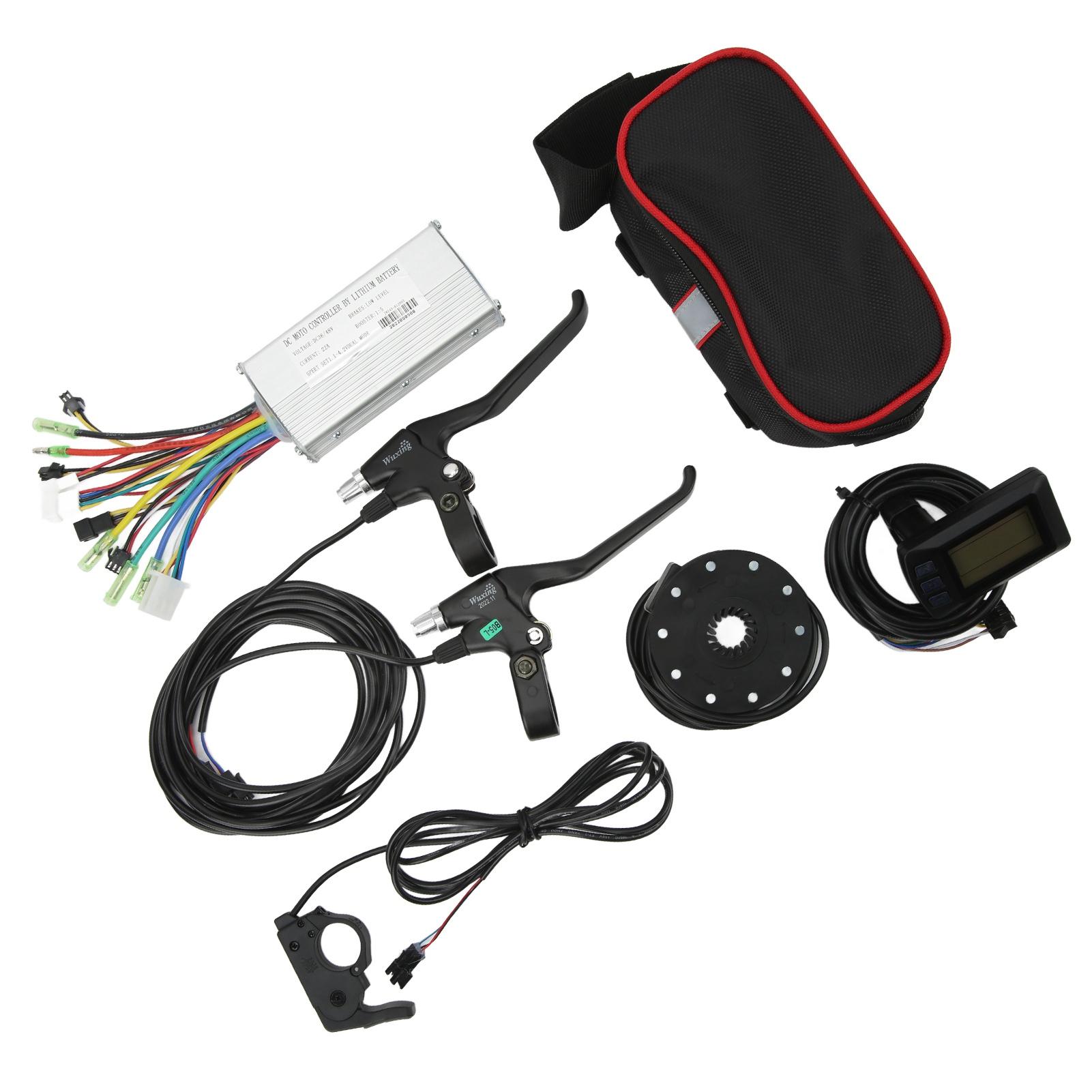 

Electric Bicycle Conversion Kit JN22A Controller OMT M3 Panel Brake Handle and Thumb Throttle Set for 500W Motor