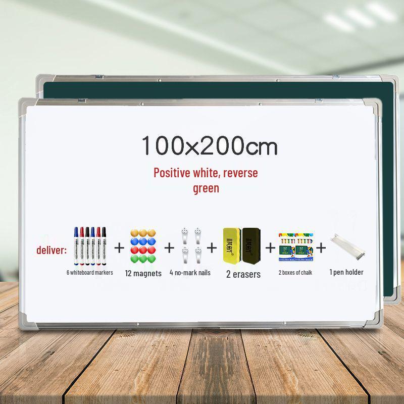 Doppelseitiges magnetisches Whiteboard und Tafel - Wandmontierte abwischbare Büro- und Klassenzimmertafel