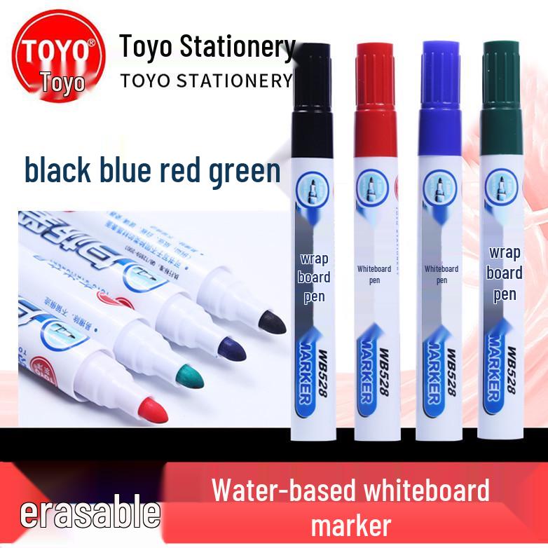 Toyo WB528 Colored Erasable Whiteboard Marker for Early Childhood Education, Water-Based & Washable.