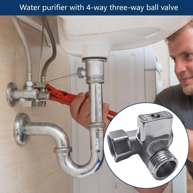 Badkamer Wateraansluiting Hoek T-stuk Bidet Adapter Superieure Afdichting Handige Wateraansluiting Installatie Accessoires