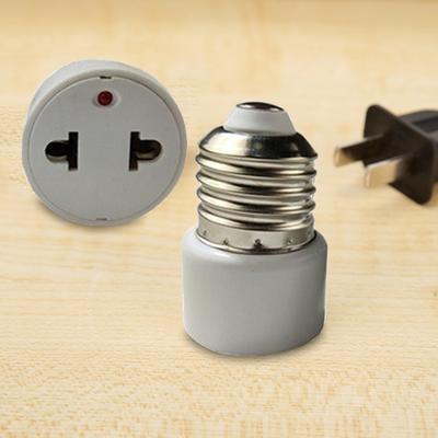 E26/E27 Lamp Holder Converter Flame Retardant Bulb Base Screw Adapter EU/US Polarized Light Bulb Socket Adapter for Porch Garage