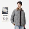 Men's Trendy American Retro Wave Pattern Duck Down Jacket - Lightweight, Warm Workwear Outerwear