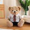 25cm Cute Cartoon Uniform Couple Bear Plush Toy Kawaii Suit Skirt Bear Stuffed Plush Animals Doll Pillow Birthday Gift For Kids