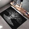 Tree of Life with Serpent Design Rug Non-slip Rug Suitable for Living Room and Bedroom Sofas.