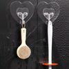 5Pcs Heart Transparent Hooks Strong Self Adhesive Key Storage Hanger Multi-Function Towel Hanging Hook For Kitchen Bathroom Stor