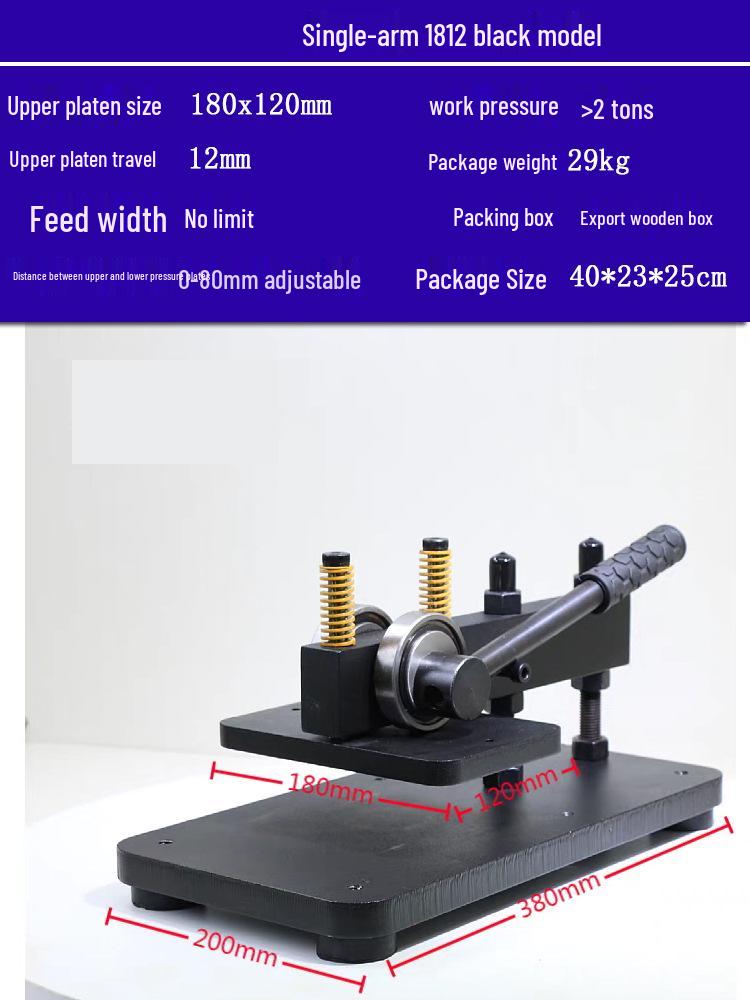 Compact Manual Die Cutter for Leather, Fabric, Paper, and Cardboard