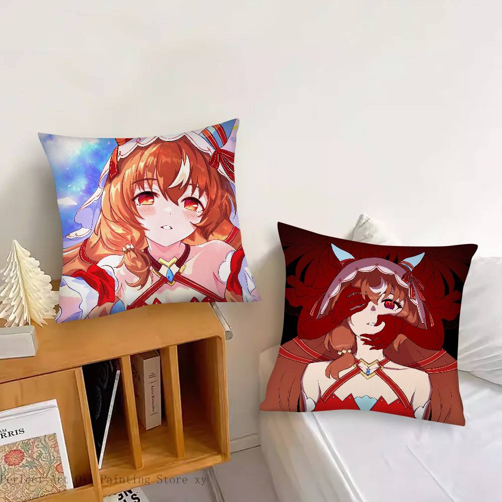 Still In Love Anime U-Uma Musume Pillow Case Fashion Square Pillowcase Bedroom Sofa Room Ins Decoration Leisure