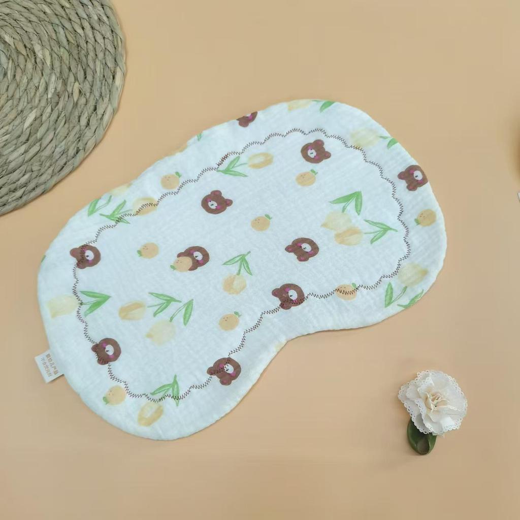 Oreiller pour bébé double face en forme de nuage, pour nouveau-né 0-6 mois, avec housse supplémentaire en coton et gaze.