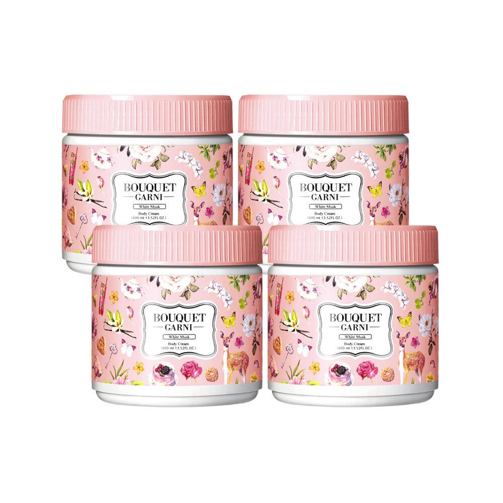 Букет Гарни Глубоко питательный крем для тела Аромат Белого мускуса 400 мл x4