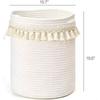Cotton Rope Storage Basket With Handles For Home Organization And Laundry