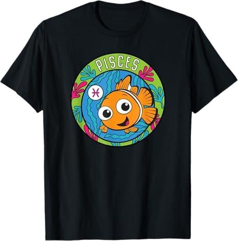 Finding Nemo Zodiac Pisces Black TShirt S