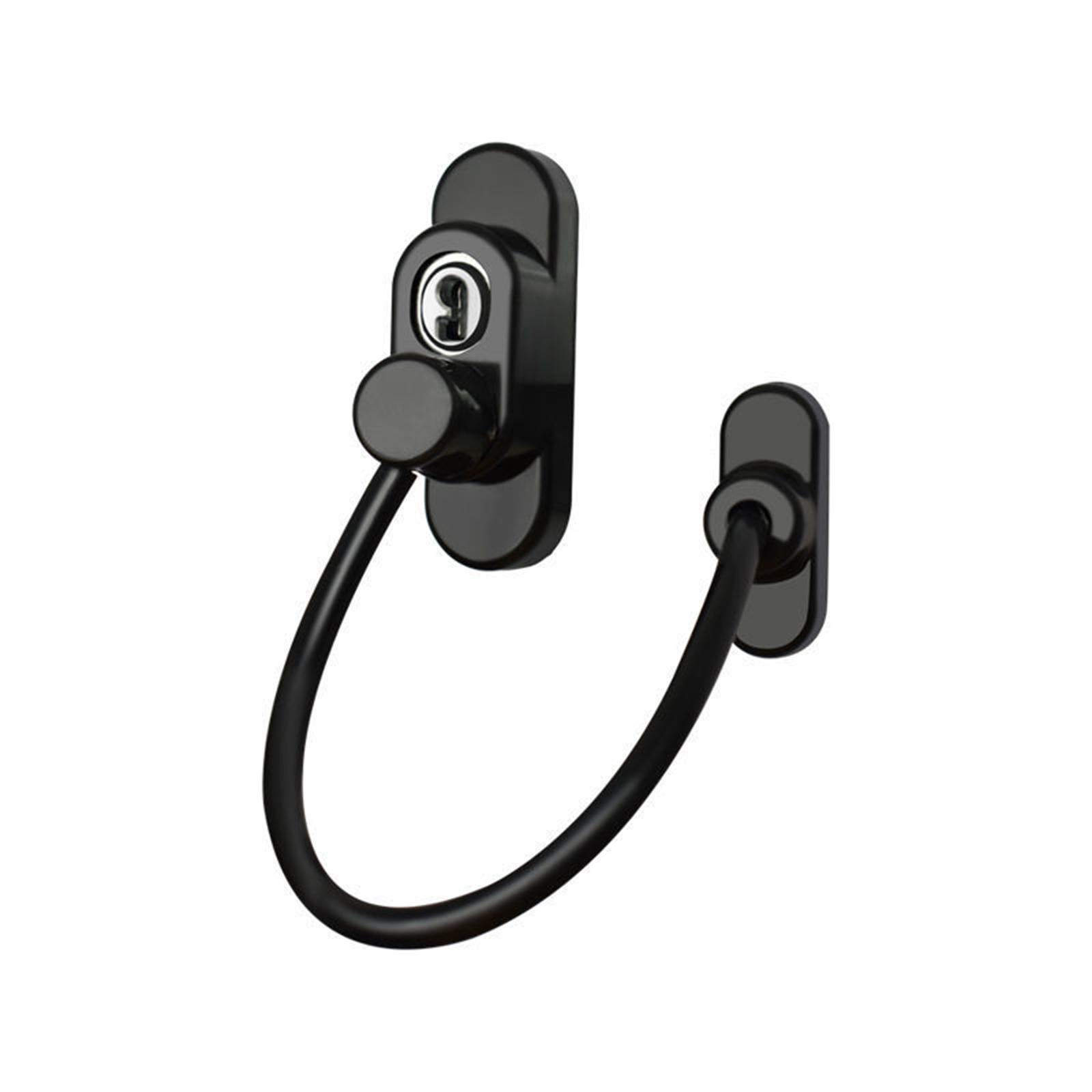 

Оконный предохранитель ограничитель поворотного окна противовзломная защелка раздвижная дверь защита от детей замок для двери и окна оконная защелка чёрный