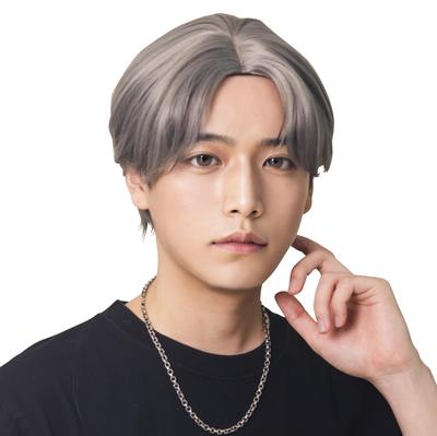 WIGGY RICH Comma Silver Ash Wig, Hair, Men's,