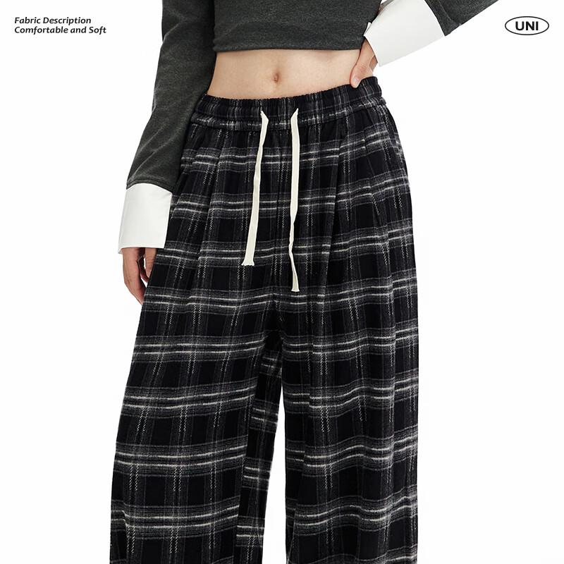 UNIFREE Soft Relaxed High-Waist Straight-Leg Casual Pants