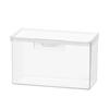 2Pcs Clear Plastic Card Storage Box Multi-Purpose Snaps Closed Large Mouth Easy Access Transparent Small Item Organizer