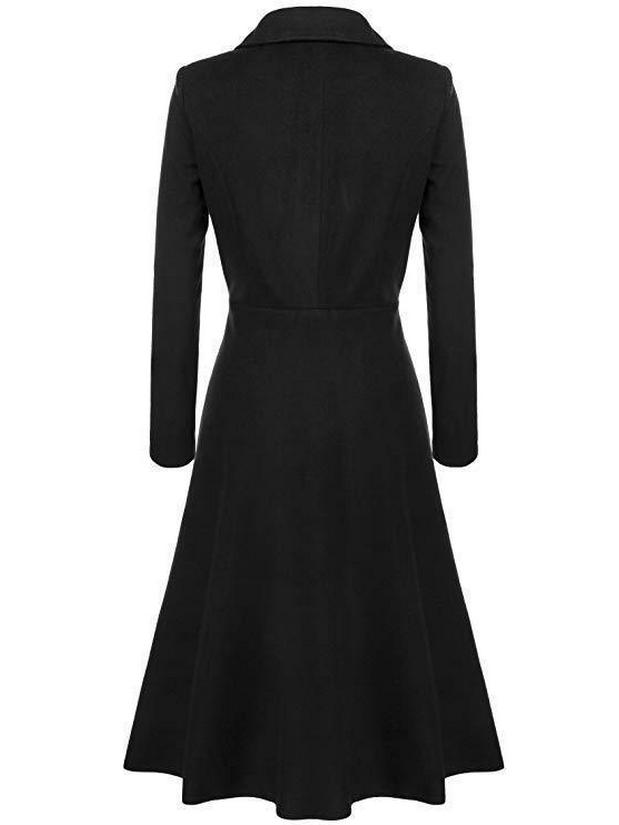 

Женское шерстяное пальто-тренч с длинным рукавом - Осенне-зимняя мода, повседневное пальто L