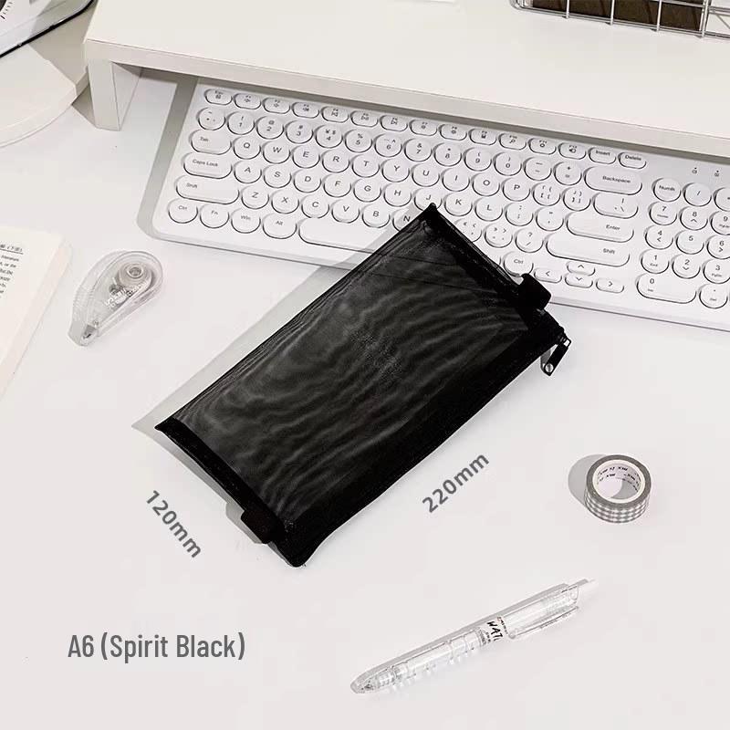 Mesh Document Bag with 6 Zippers - 5 Storage Compartments for Students & Files, Back-to-School Handbag