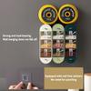Seasoning Jar 5 Grid Transparent Seasoning Box Spice Pot Sealed Spice Container Food Prep Area Supplies Wall-Mounted Seasoning Box for Home