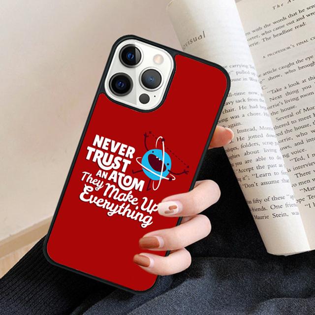 Atom Chemistry Science Phone Case Back Cover for iPhone 17 Air 16 15 14 13 11 12 Pro Max Plus Fundas Coque