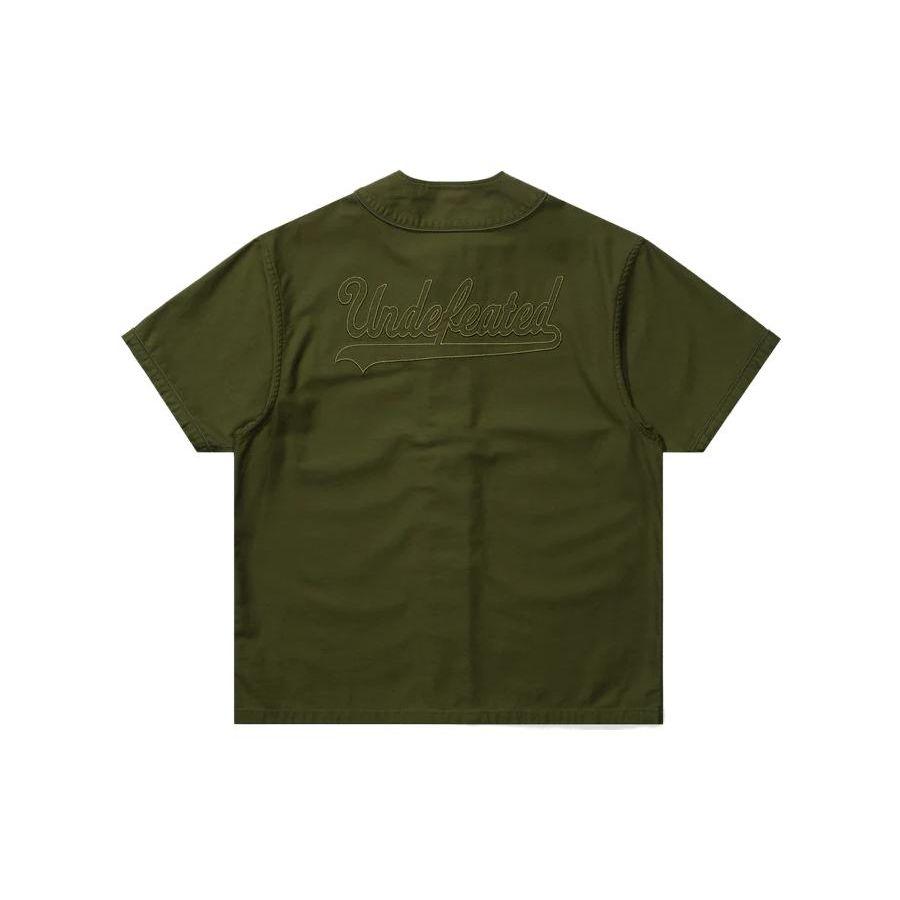 Undefeated Solid Color Single-Breasted V-Neck Short Sleeve Baseball Jersey T-Shirt Unisex Tops 30011