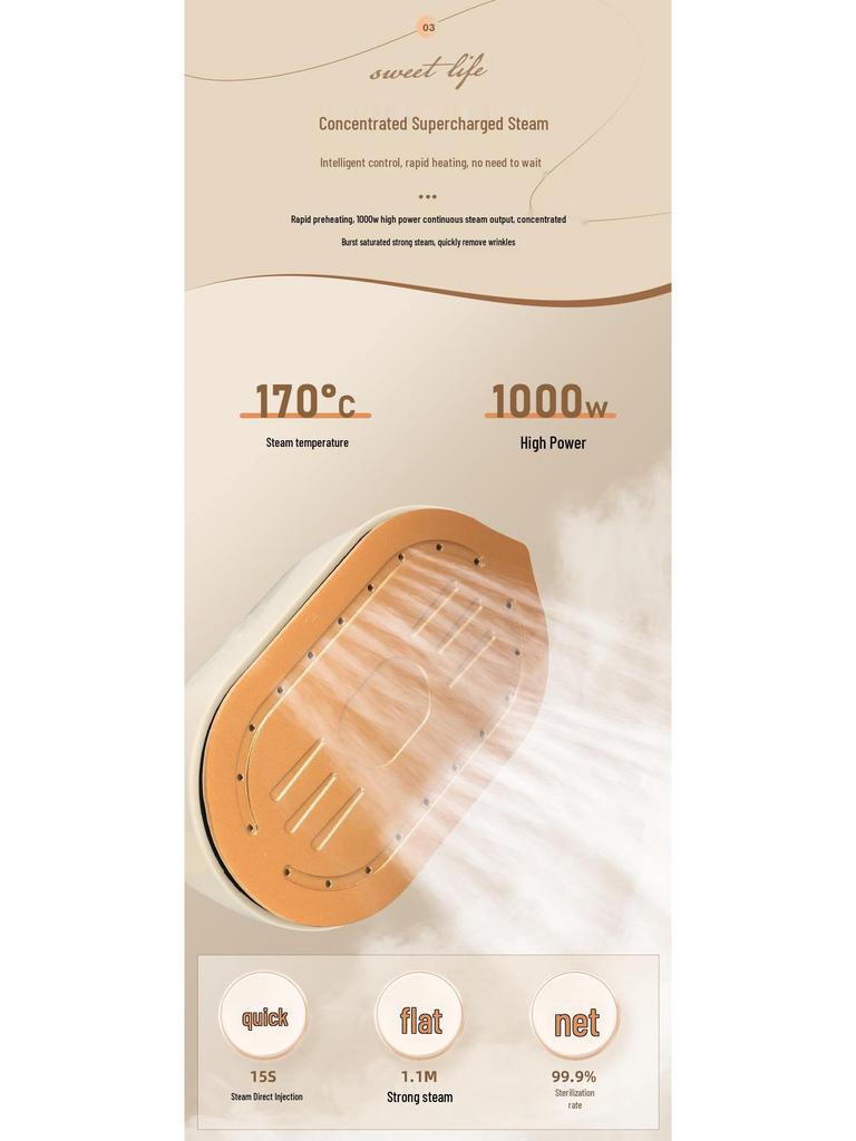 Portable Garment Steamer & Ironing Machine - Handheld Steam Brush for Clothes
