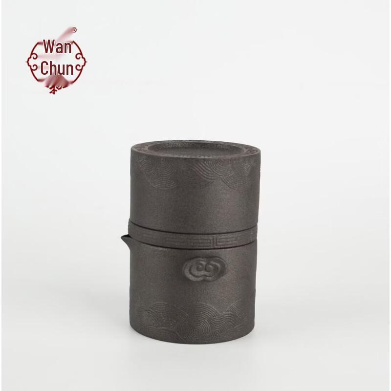 Wanchunhe Portable Black Porcelain Tea & Incense Set