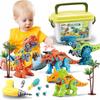 Construction Blocks Dinosaurs For Screwing Set With Screwdriver