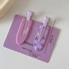 2/3/4 Pcs Simple Sakura Pink Seamless Hair Clip Women Acetate Sheet No Bend Bangs Clip Duckbill Clip Hairpins Hair Styling Tool