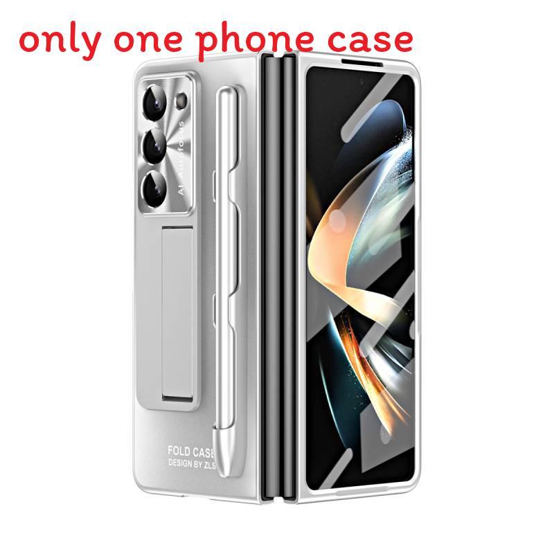 For Samsung Galaxy Z Fold 5 Trendy Pc Case With Stand And Pen Clip For Fashionforward And Practical Use