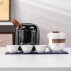 Modern simple Kung Fu travel tea set, glass filter, one pot, three cups set, high-end business commemorative gift