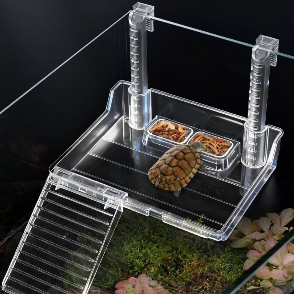 Climbing Ladder Reptile Basking Platform Hanging Turtle Resting Terrace  Tortoise Enclosures