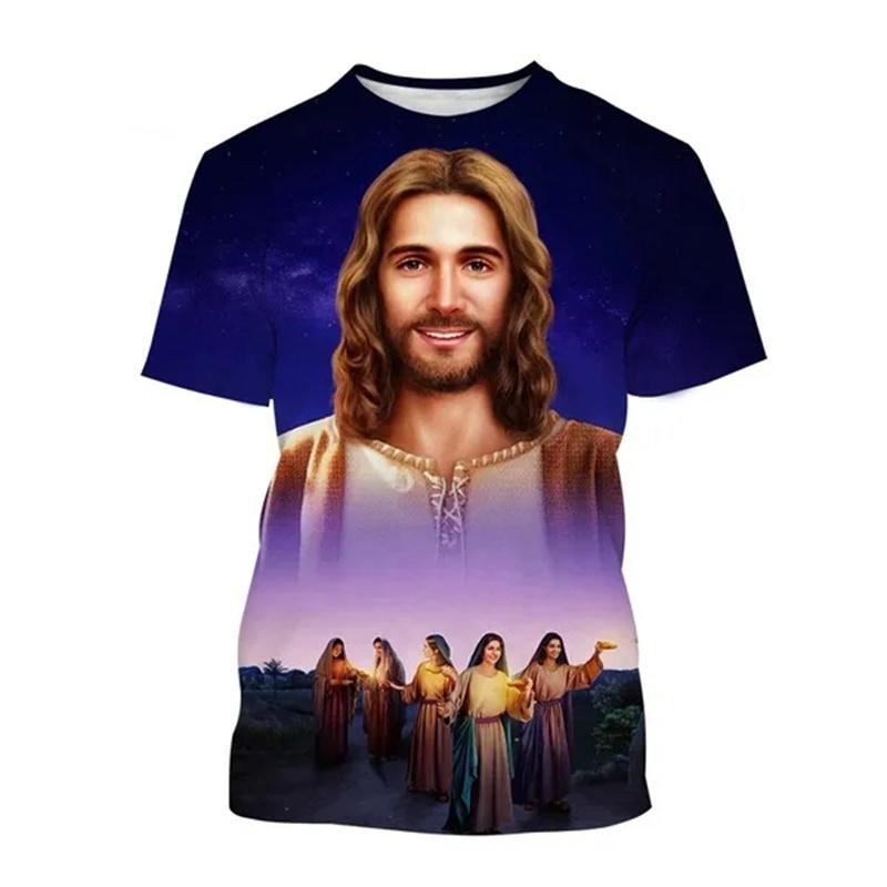 Hot Jesus Love Every Christian 3D Summer Fashion Casual T Shirt Women's Men's Adult Children's Kids Clothing Unisex Tshirt