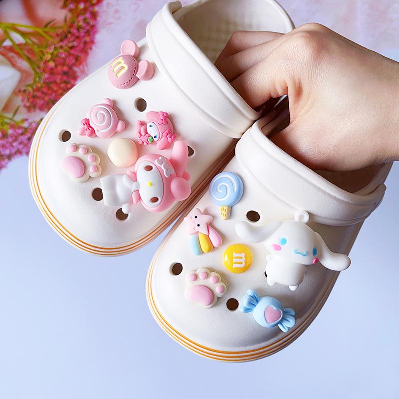 3D Soft Rubber Sanrio My Melody Shoe Charms - Cute DIY Detachable Crocs Accessories