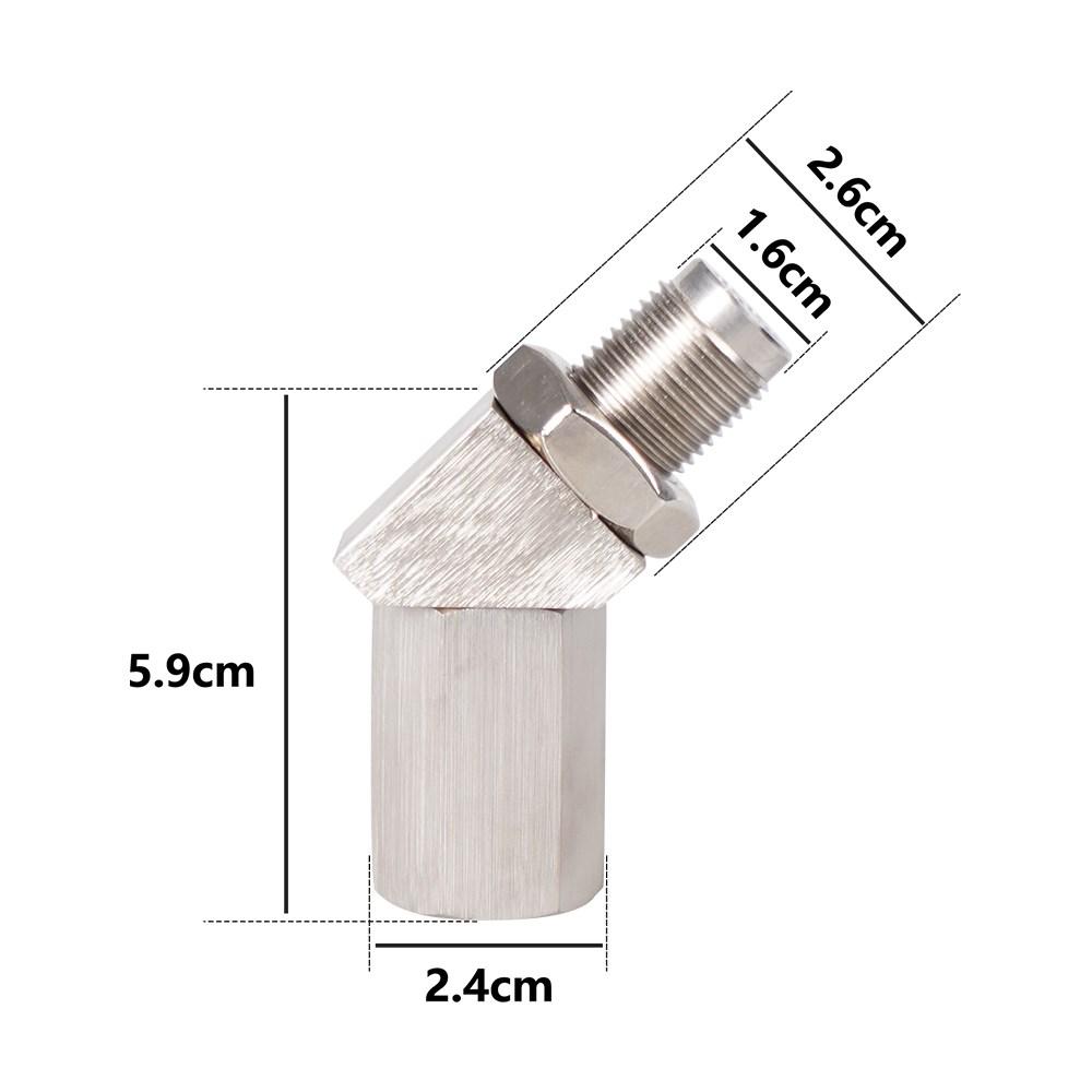 High Quality 45 Degree O2 Oxygen Sensor Adapter Aluminum Extender Spacer CEL Eliminator With Catalytic Converter P0420  P0430